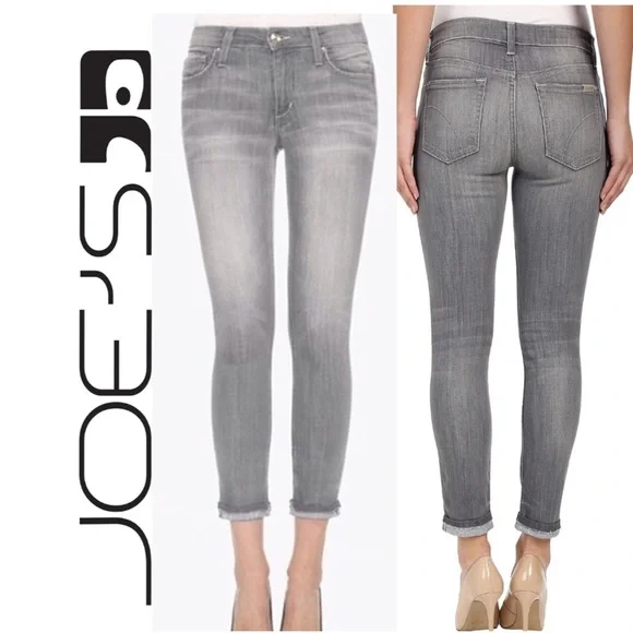Joe’s Jeans Cool Off Markie Skinny Crop Jeans Grey Size 29 - Picture 1 of 9